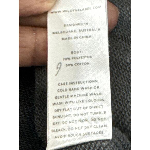 Wilo The Label Gray Oversized half Zip Front Sweatshirt Small Cotton Blend - Picture 6 of 6